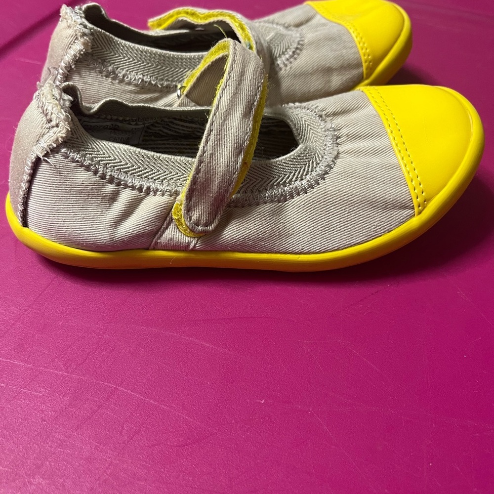 Yellow and Tan Slip-On Sneakers with Casual Design